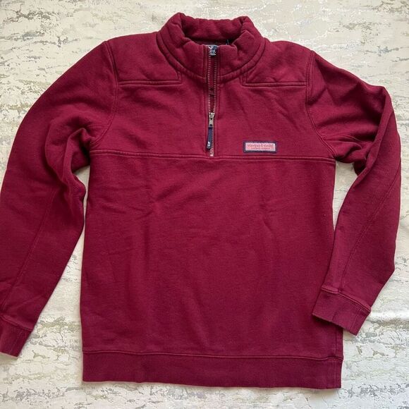 Vineyard Vines Collegiate 1/4 zip shep shirt pullover boys XL 18 - Picture 1 of 10